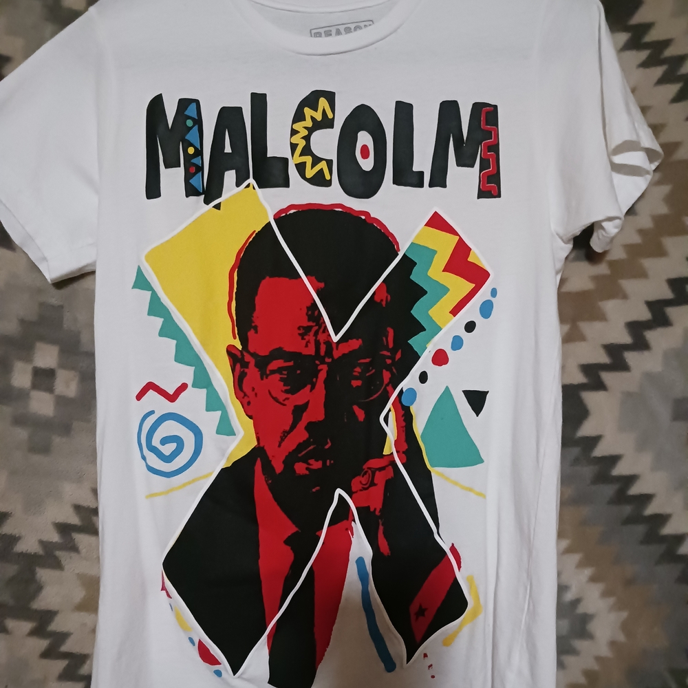 Reason White Tee with Bold Graphic Design